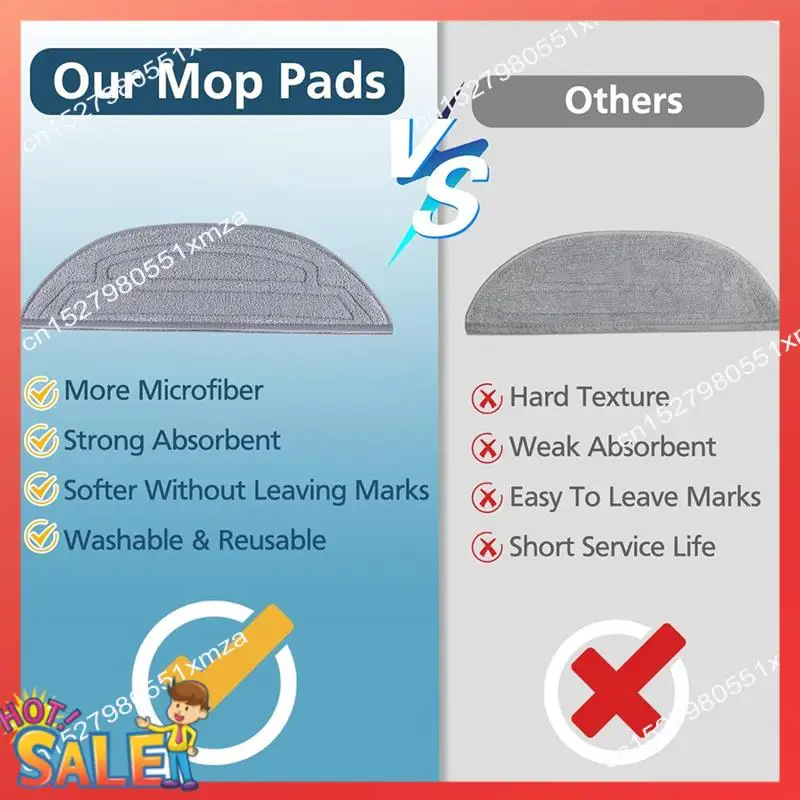 

ABCL Mop Pads For S8 Maxv Ultra And S8 Max Ultra Robot Vacuum Cleaner Mop Cloth Rag Replacement Accessories