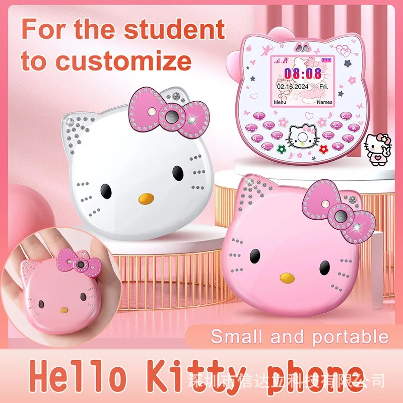 

Hot New Model Hello Kitty MINI Multi-functional Button Mobile Phone Anime Child Toy Fashion Festival Exquisite Packaging Gift