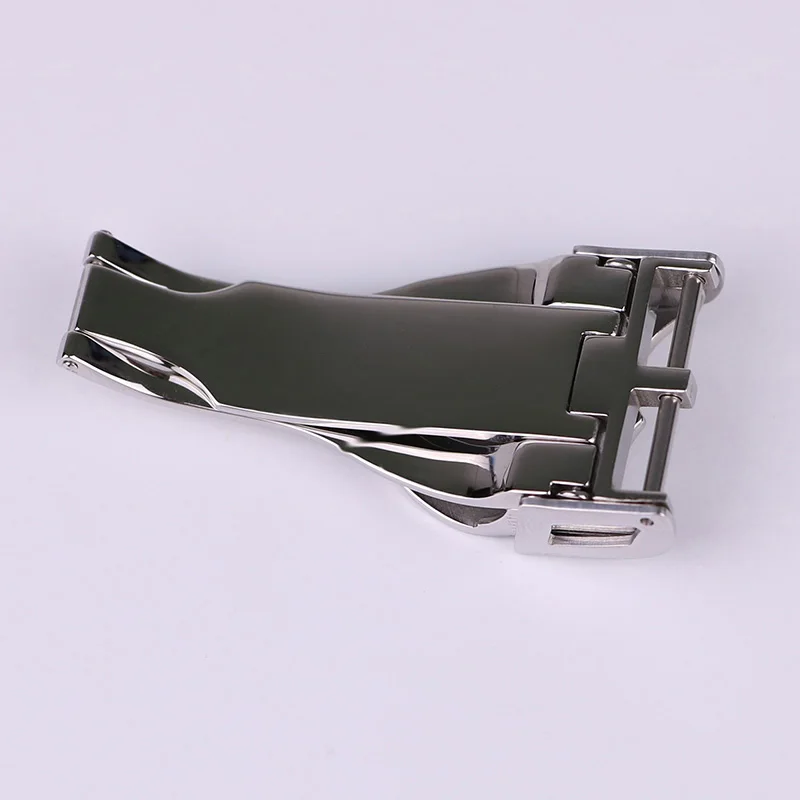 FUYIJIA Luxury T-udor Leather Strap Folding Buckle 18mm Safety Buckle 316 Stainless Steel Polished / Frosted Watch Buckle