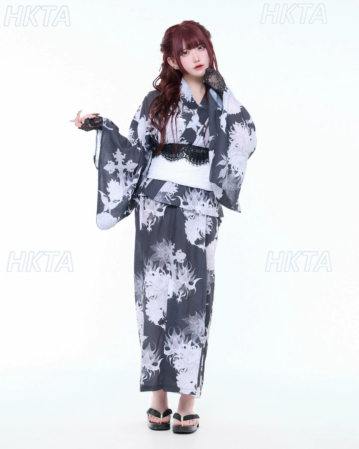 Japanese style Suit Autumn Subculture Dark Flower Print Long Sleeved Top Goth Punk Sweet Cool Cosplay Loose Casual Dress Women