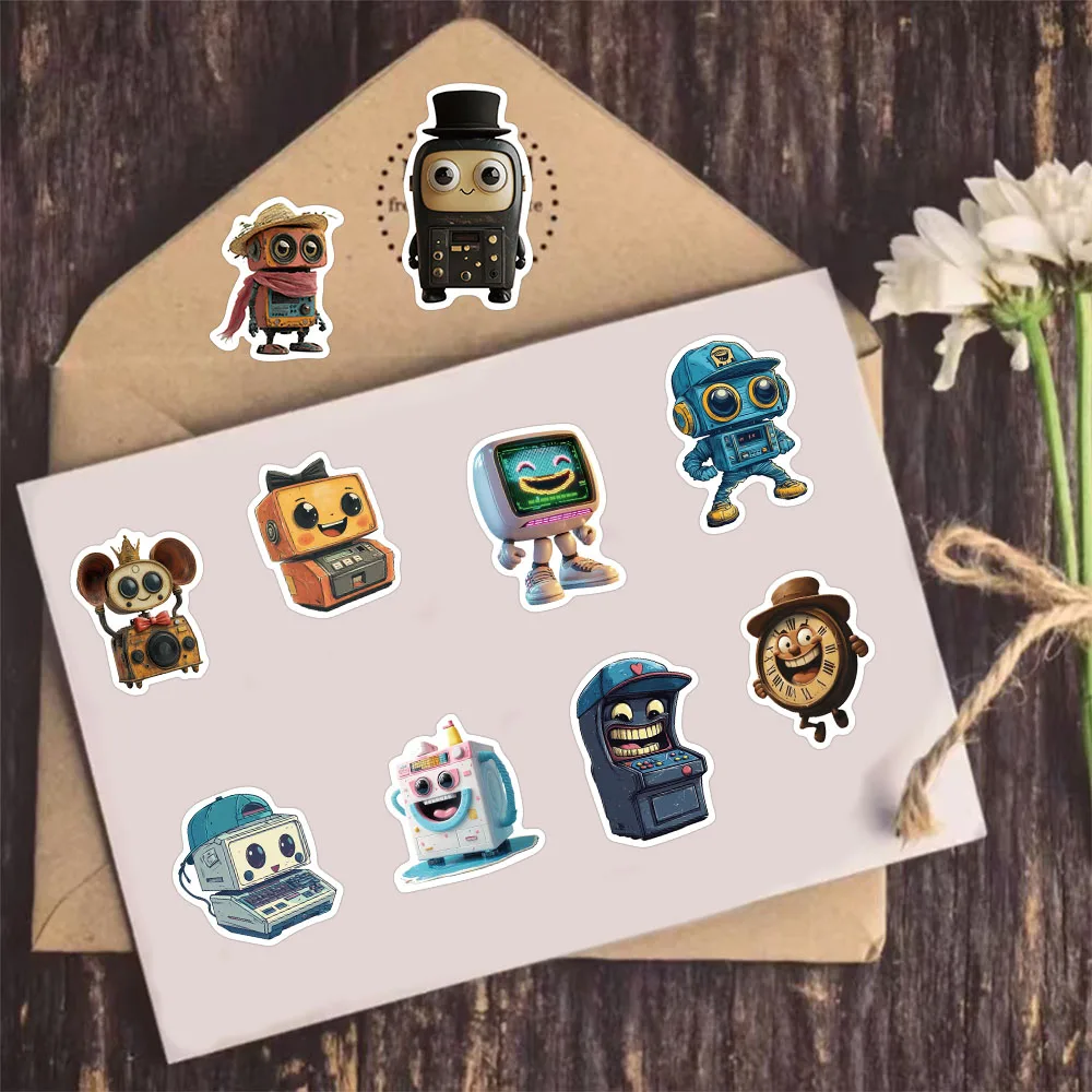 50 STKS Retro Kleine Gereedschapsstickers Computer Handboeken DIY Mobiele Skateboarden Gitaar Stickers Stickers