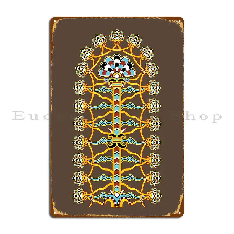 Tree Of Life Anunnaki Metal Plaque Poster Garage Garage Cave Designing Designing Tin Sign Poster