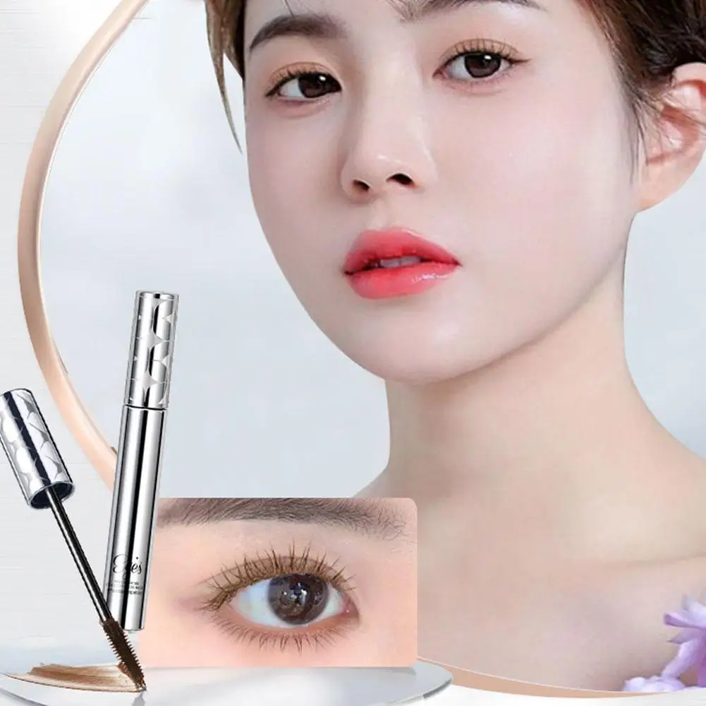 Silk Fiber Matte Mascara Makeup Ultra-fine Brush Lengthens Eyelashes Fast Curling Black Dry Makeup Mascara Waterproof Brown R8l1