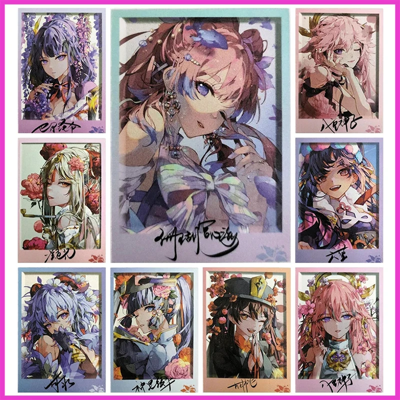 

Anime Goddess Story Rare Flash Cards Raiden Shogun Ningguang Yae Miko Yun Jin Toys for boys Collectible Cards Birthday Gifts