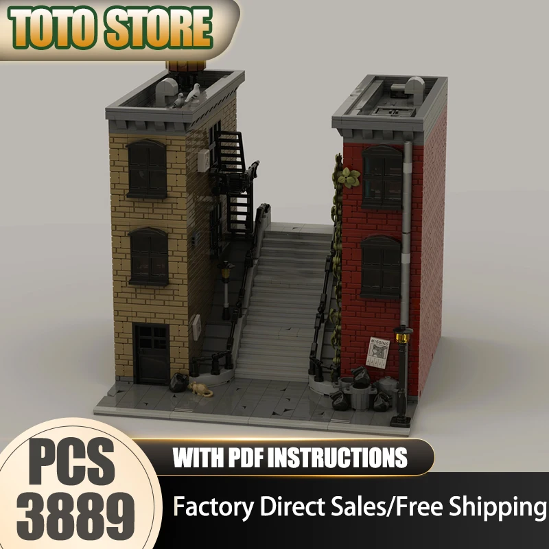 Popularny Model Filmowy Klocki Konstrukcyjne Modularne Słynna Scena - Schody Model Technologiczny Klocki Modularne Zestaw Świąteczny Zabawka DIY Prezent