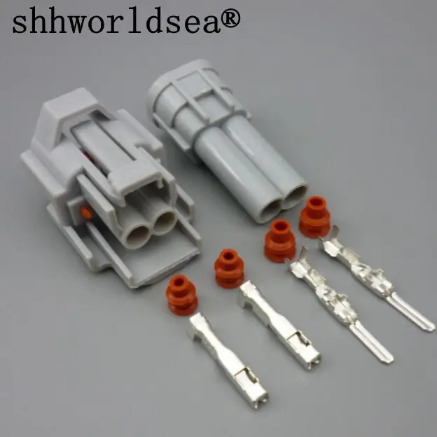 shhworldsea 2 Pin Waterproof Male Female Top Slot Fuel Injector Connector Plug Socket 6189-0060 DJ7024Y-2-21