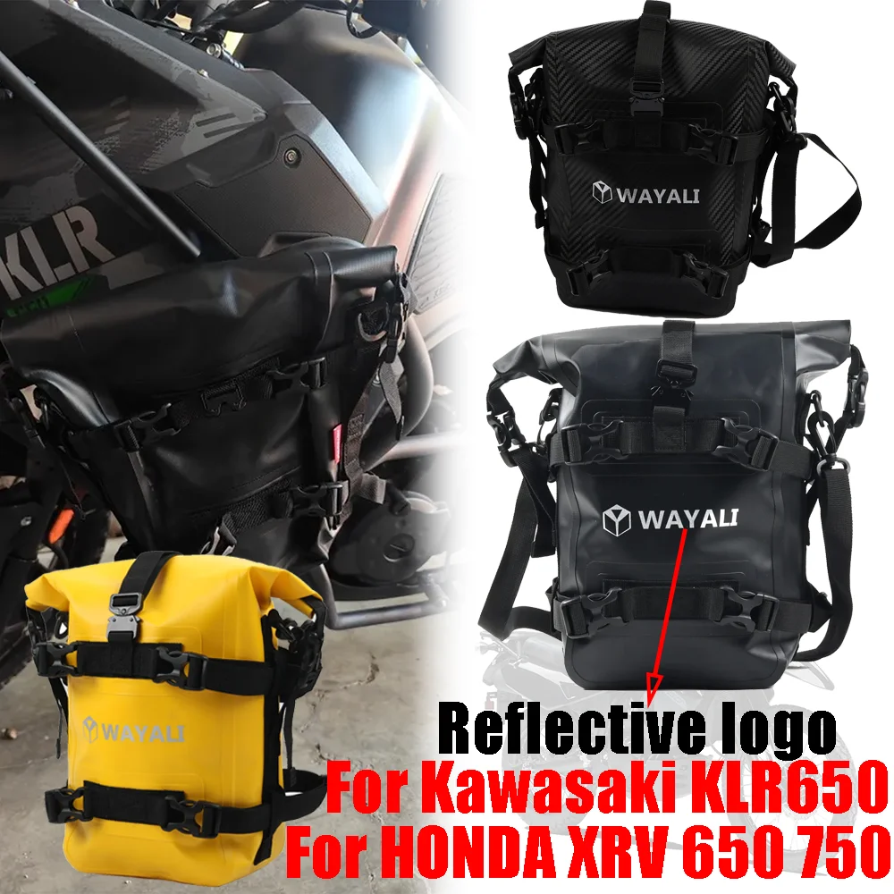 

Waterproof Bag Tool Storage Bag For Kawasaki KLR650 KLR 650 Africa Twin XRV 650 750 XRV750 Accessories Frame Crash Bars Bags