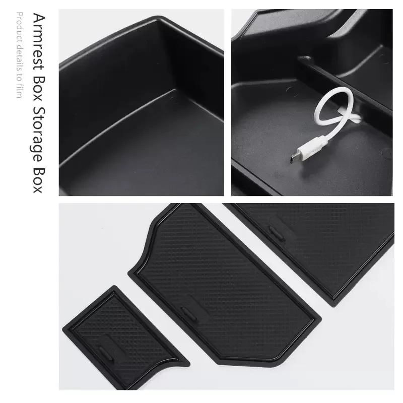 For Geely Coolray COOL 2022 2023 Center Console Storage Box Armrest Cover Organizer Case Tray Auto Protection Pad Accessories