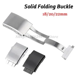 Solid Stainless Steel Watchband Clasp 18/20/22mm for Seiko Extended Double Push Safety Milled Clasp Metal Watch Belt Accessories