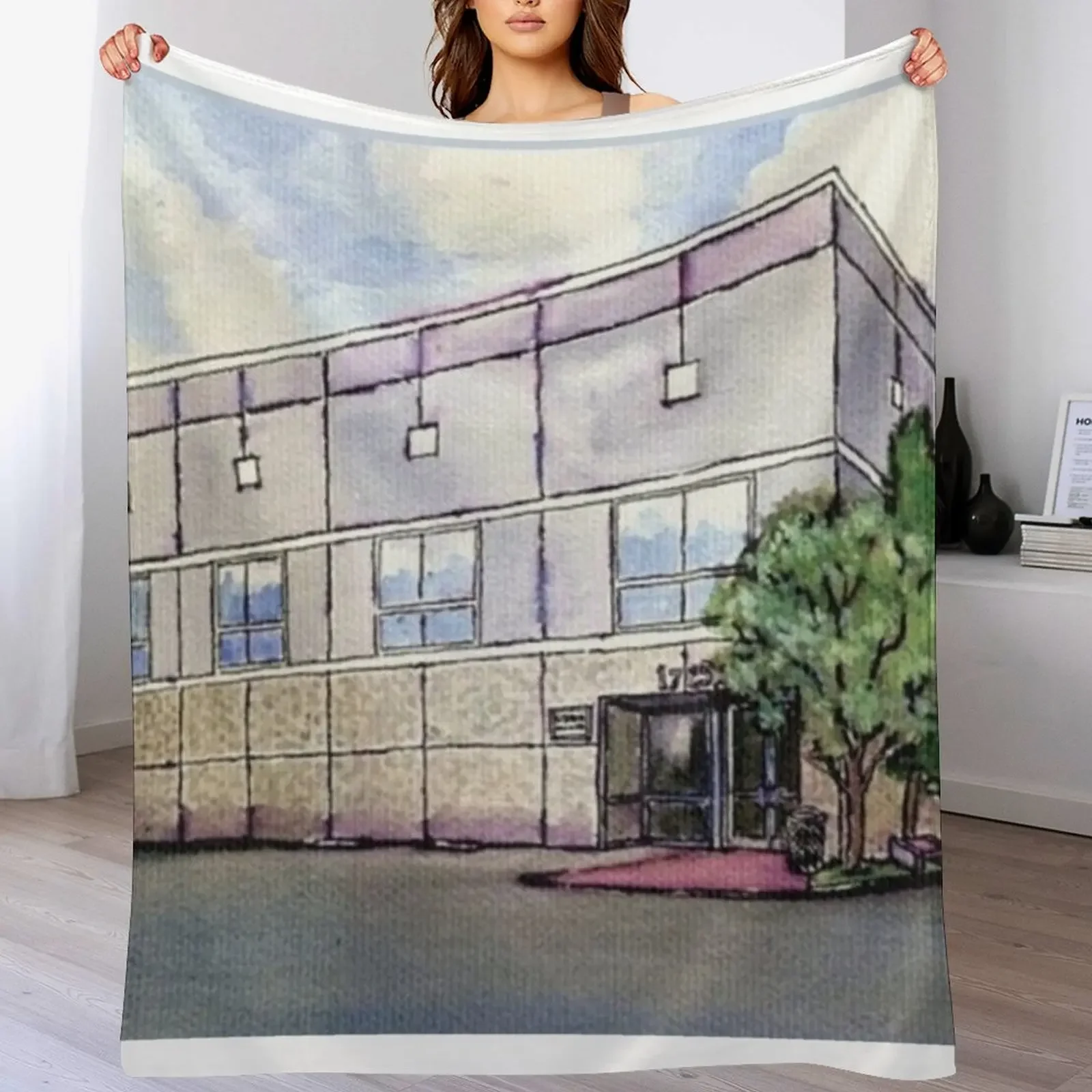 

Pam's painting - The Office Throw Blanket Shaggy Furry Soft Blanket for Bedroom Living Room
