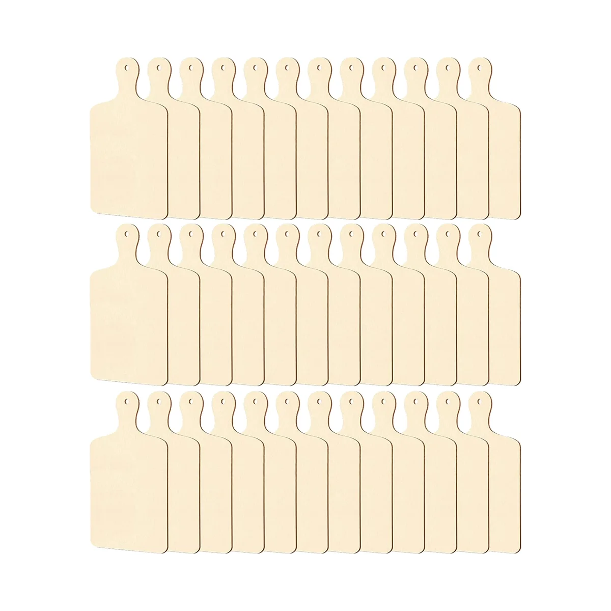 

36 Pcs Wooden Mini Cutting Board with Handle Unfinished Wood Craft Mini Charcuterie Boards Paddle Blank Chopping Board