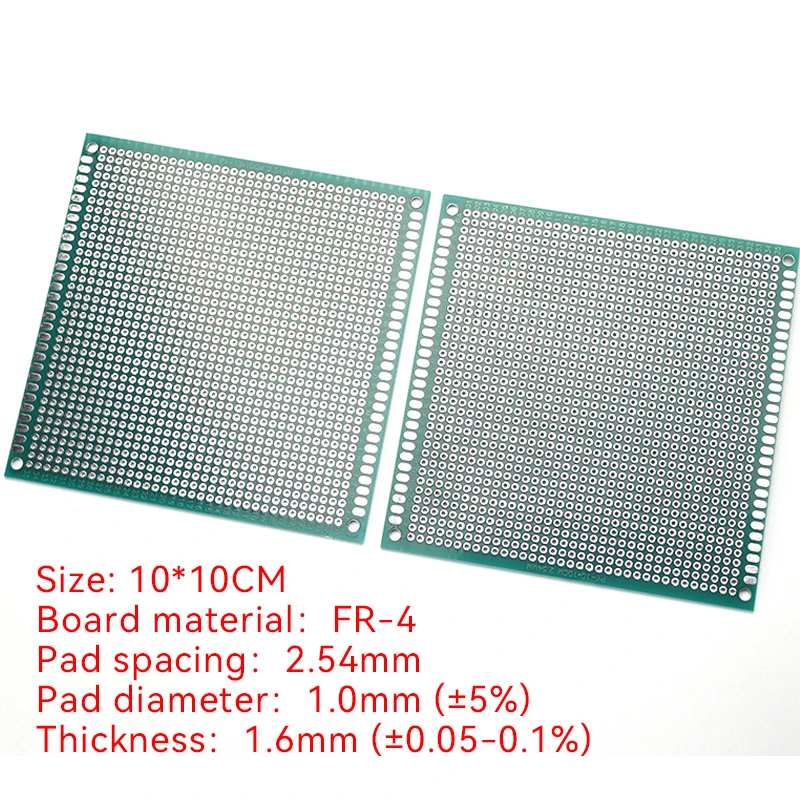 2pcs 2.54mm Pitch Double-Sided Universal PCB 10x10cm Size for Electronic Component Market