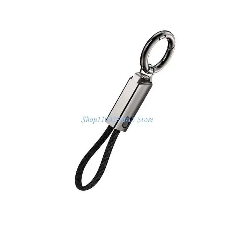 R6FF Short USB Type C to Type C Cable 16CM PD65W Fast Charging Keychain Phone Lanyard