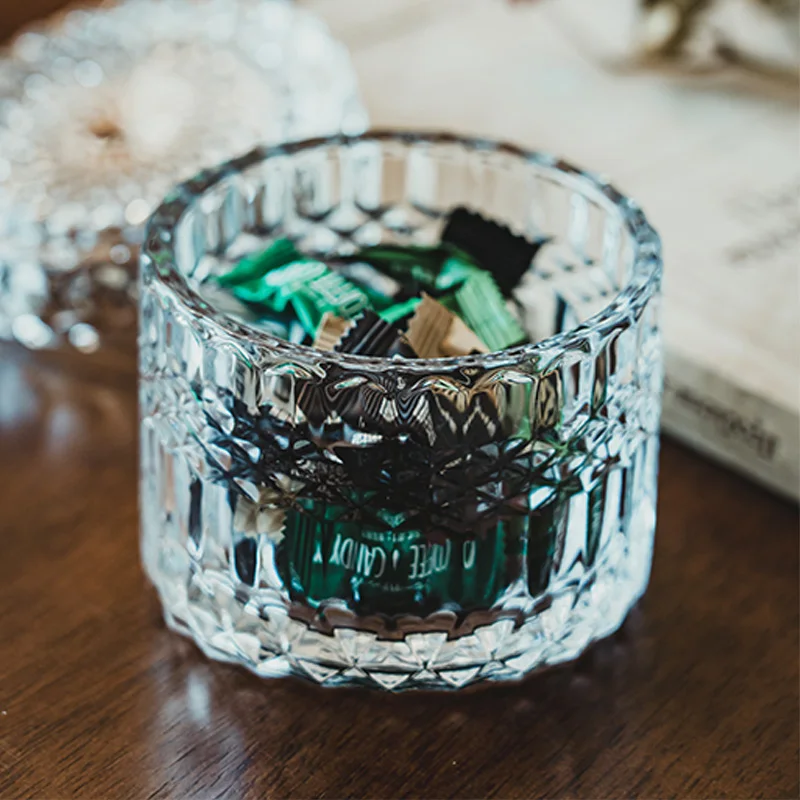 

Стеклянная роскошная пыленепроницаемая банка для хранения для дома, гостиной, хранения и украшения, высококачественное сенсорное хранилище