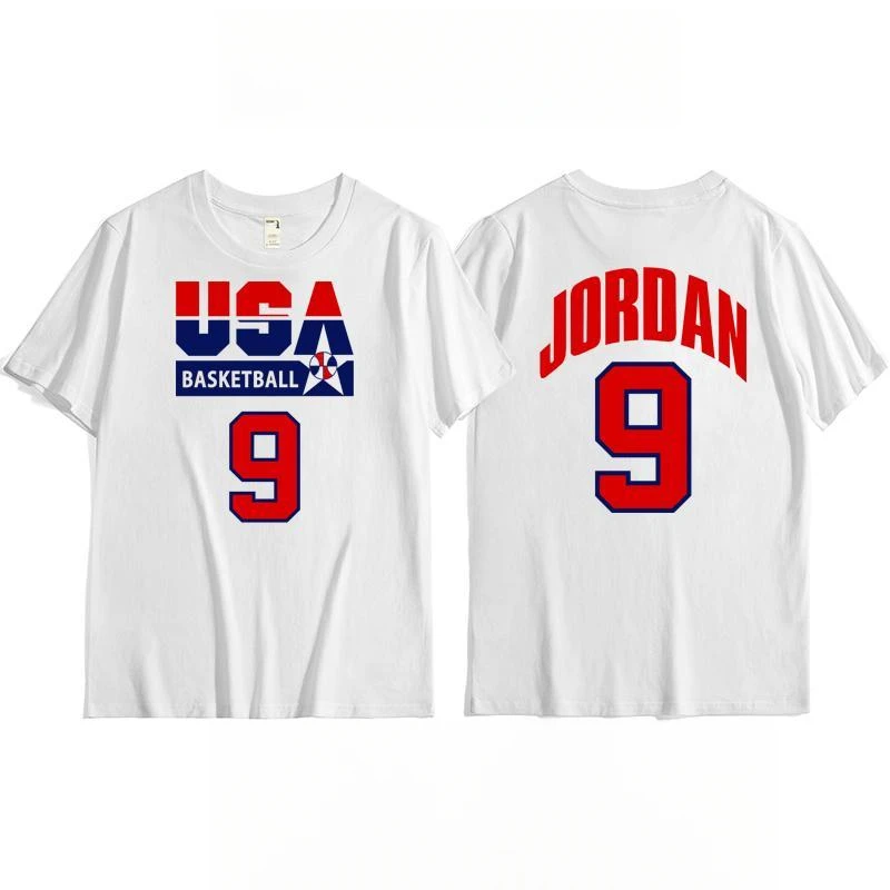 

1992 Dream Team T-shirt American Men's Basketball Training Top Vintage Dream Breathable Cotton Short Sleeves