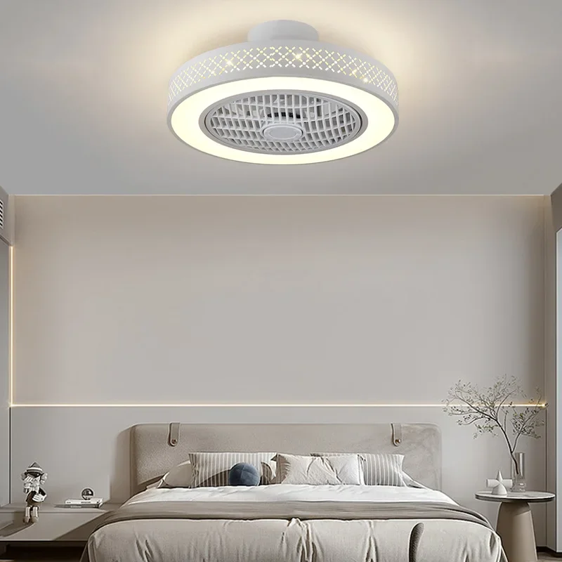 LED Ceiling Fans With Light Bedroom White Ceiling Lamp Ceiling Fan Lamp Ventilators Remote Control 220V ABS blades Home Lighting