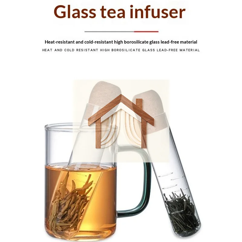 Reusable Creative Glass Tea Infuser Fine Hole Tea Filter Sieve for Home Barista Loose Leaf Herb Tea Brewing