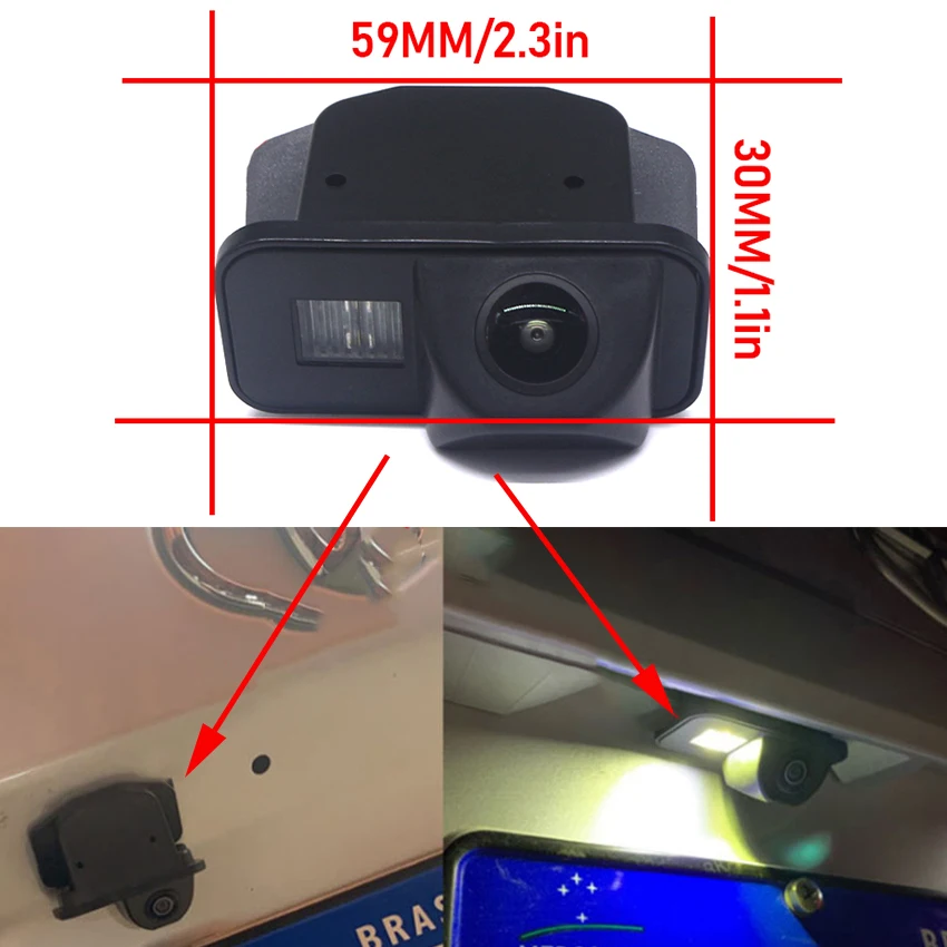 Parking Car Rear View Camera Wide Angle Lens CCD Waterproof For Toyota Corolla 2007 2008 2009 2010 2011 High quality RCA