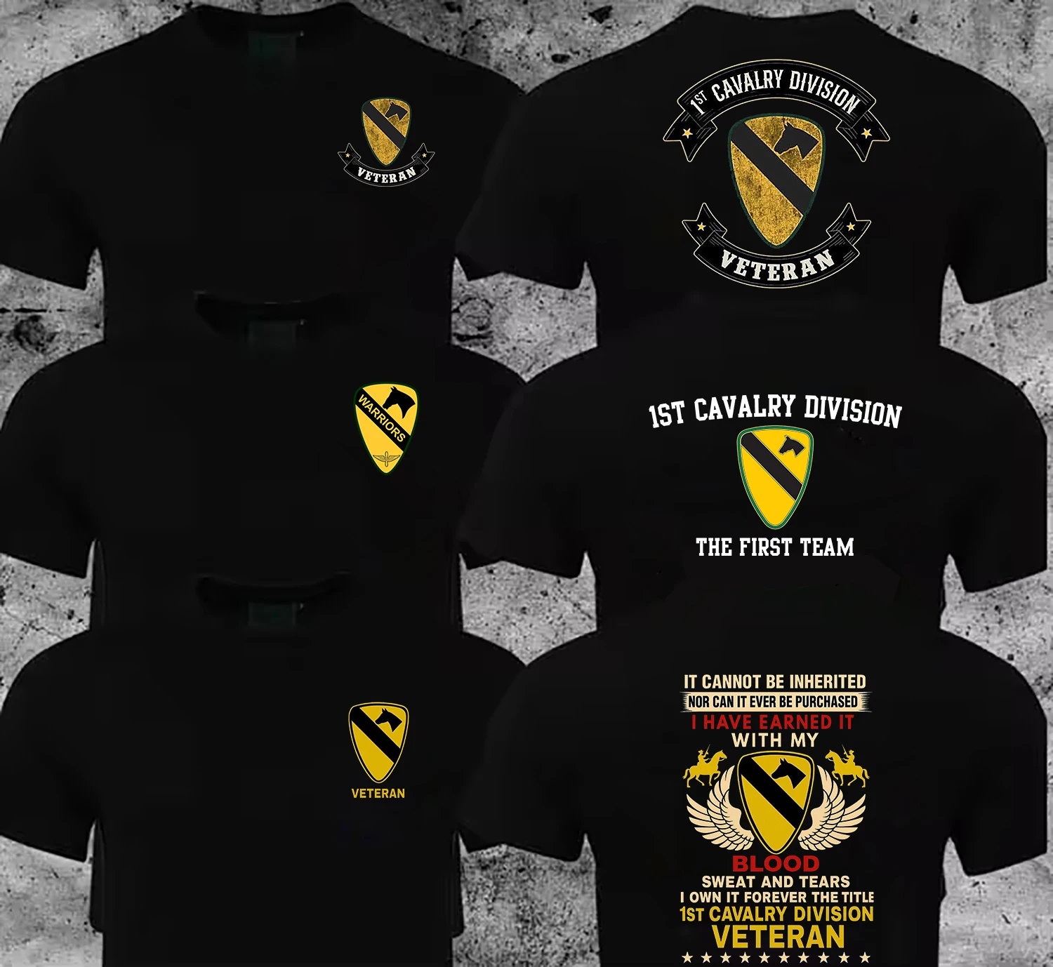 Vintage US Army Airborne 1st Cavalry Division Veteran T Shirt Stylish Summer Fashion Army T-Shirt Military Streetwear Tee Shirt