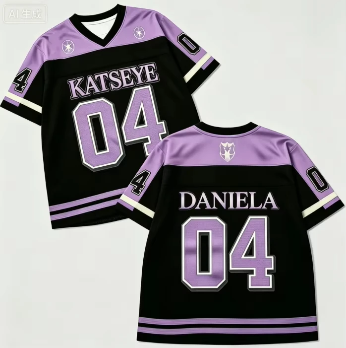 Y2K Jersey Top KPOP Inspired Retro Graphic T-Shirt Loose Fit Concert Fan Support Suitable for Both Adults and Children