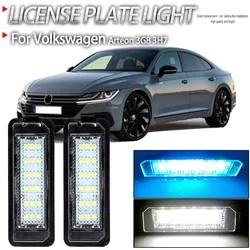 2pcs Car Led Bulbs Canbus No Error Number License Plate Light For Volkswagen VW Arteon 3G8 3H7 2017 2018 2019 2020 Car Styling