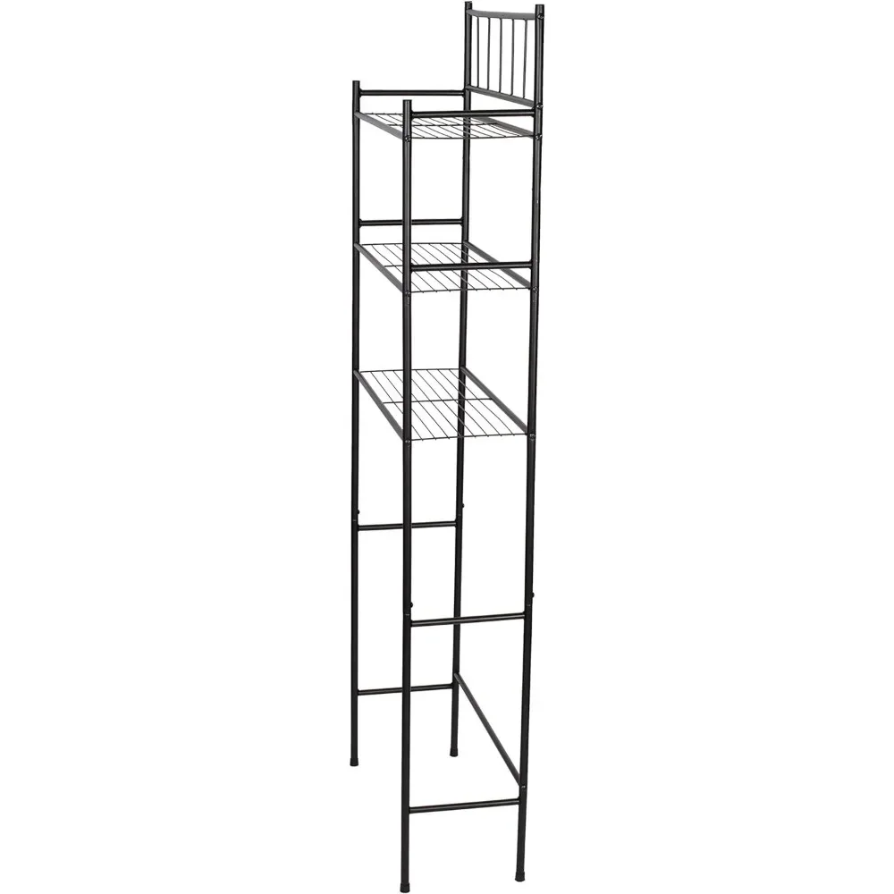 Honey-Can-Do 3 tier Over-The-Toilet Space Saver Shelving Unit, Black BTH-09022 Black