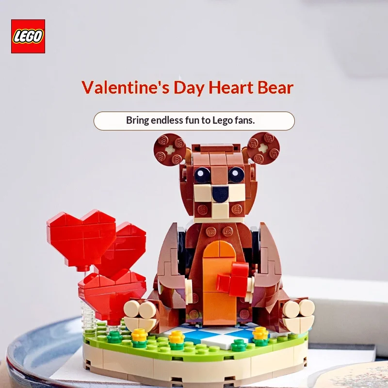 

LEGO Building Blocks 40462 Valentine's Day Bear Romantic Gift Assembled Model Desktop Decoration Hot Sale Toys