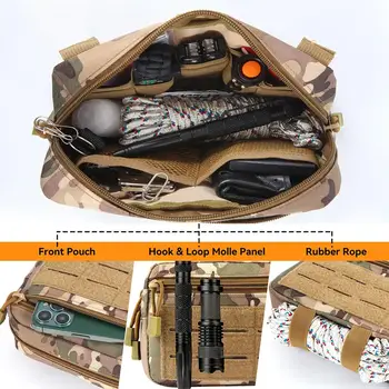 EDC Molle戰術腰包小巧型多用途腰包醫療包手機套戶外狩獵配件 8 最佳銷售 molle醫療袋 - №2