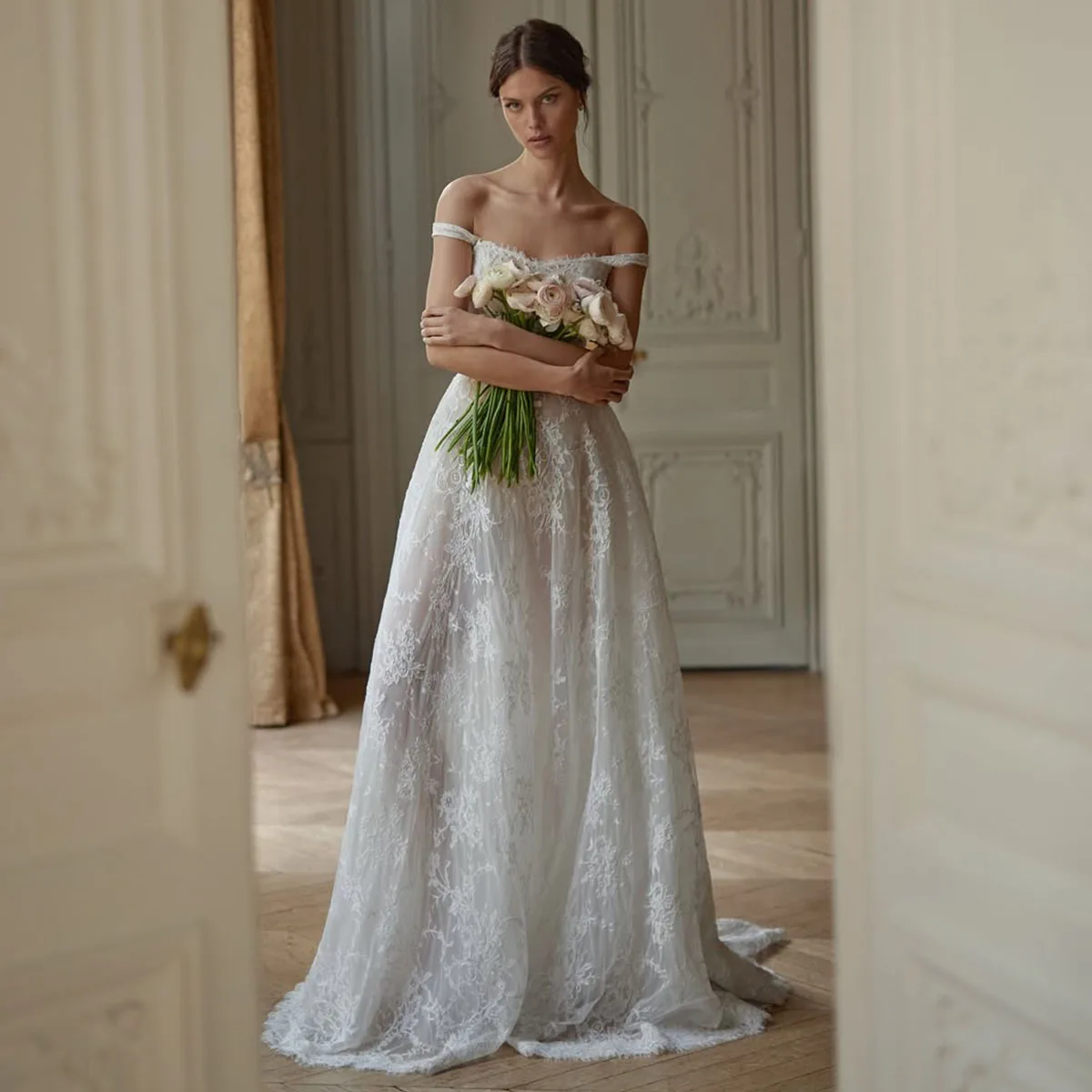 

Индивидуальное роскошное свадебное платье А-силуэта с аппликациями, вышивкой и кружевом, бальное платье принцессы без рукавов, платье для невесты, Vestido De Novia