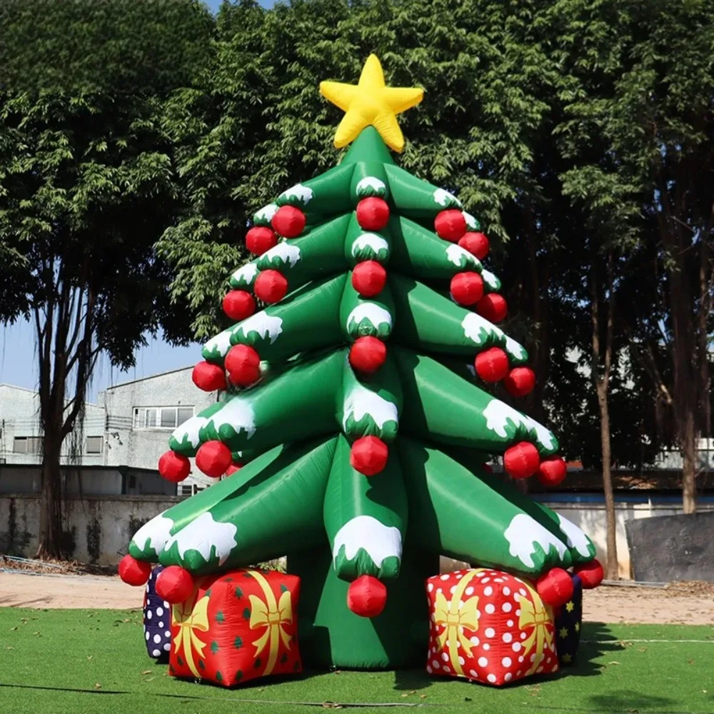 

Five Layered Inflatable Christmas Tree with Balls and Gifts Indoor Outdoor Decoration Big Artificial Christmas Tree for Holiday