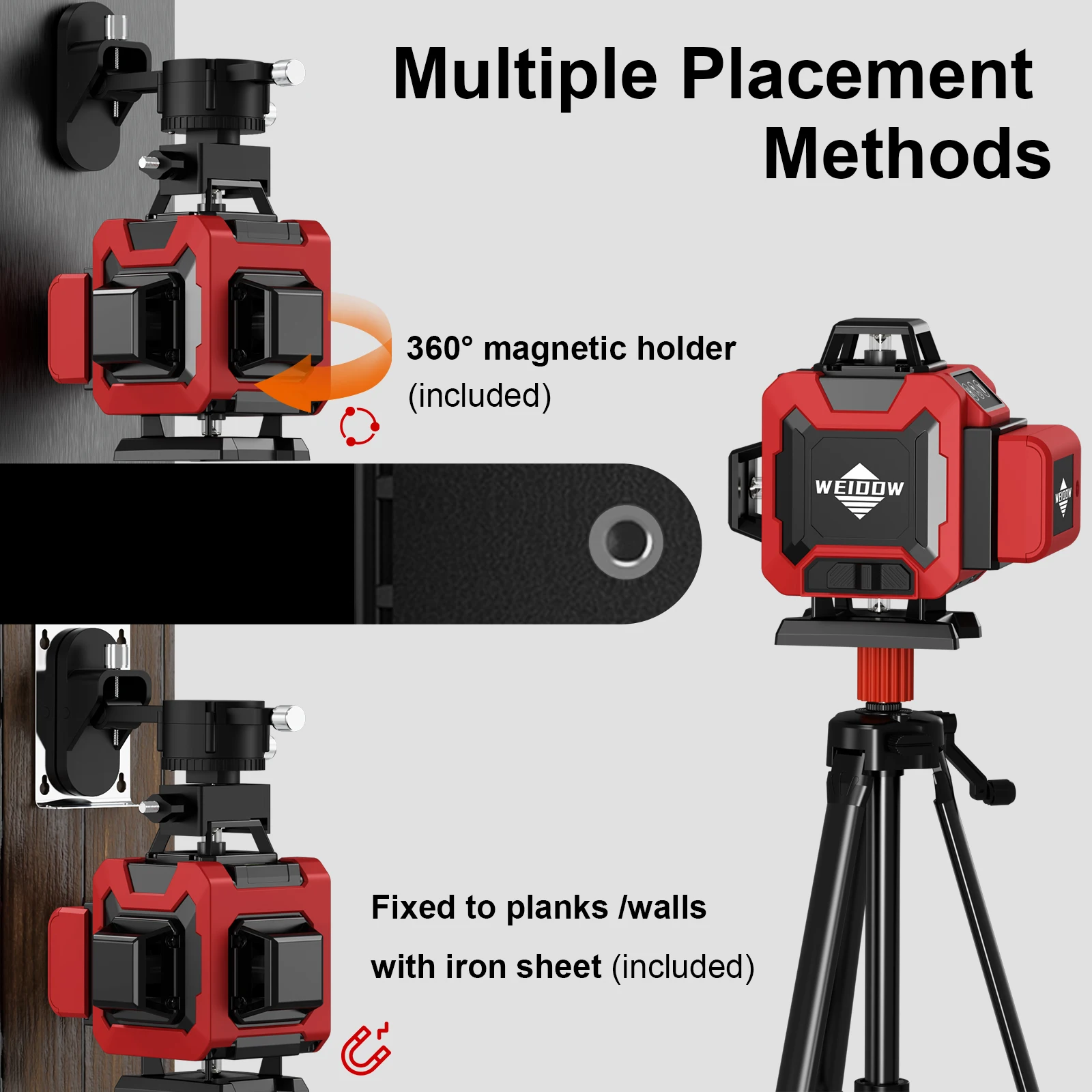 LFINE 4D 16 Lines Laser Level with Tripod and Suitcase Horizontal And Vertical Professional 360°Self-leveling Laser Levels Tool