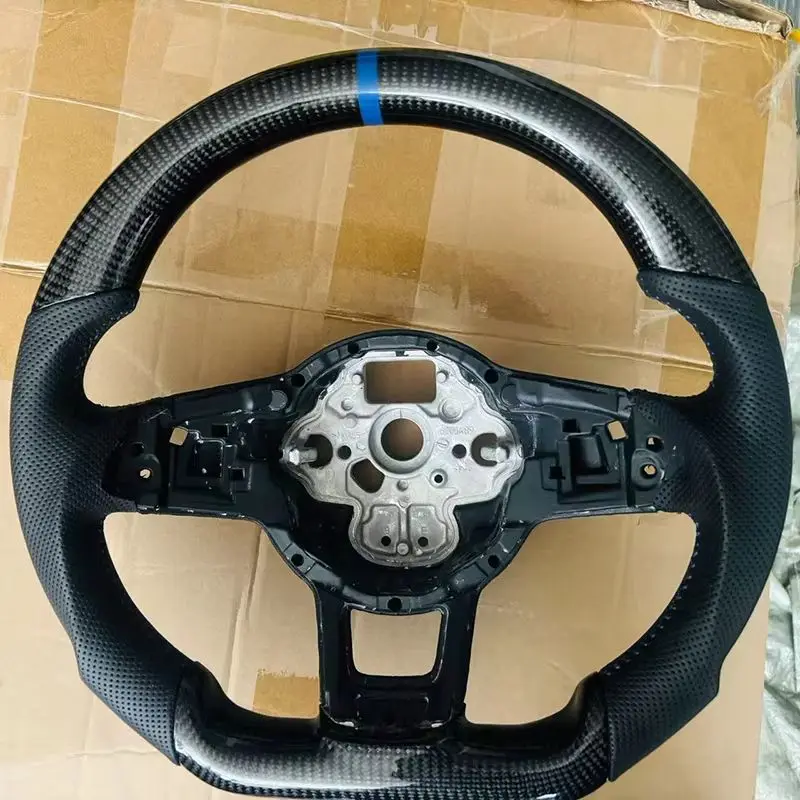 Carbon Fiber Steering Wheel For Volkswagen Golf 7 7.5 GTI GTD GTE R 2013-2020 Polo GTI Tiguan Passat Steering Wheel