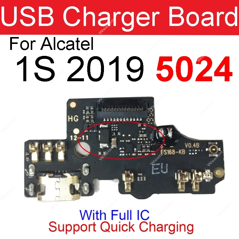 USB Charging Port Board For Alcatel 3 5052 5 5086 A5 5085 3X 5058 3X 2019 5048 1V 2019 5001 1S 2019 5024 5024F USB Charger Board