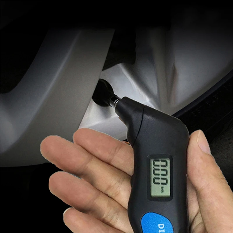 Digital Automobile Tire Pressure Gauge LCD Display Manometer Barometers Tester For Car Motorcycle Bike