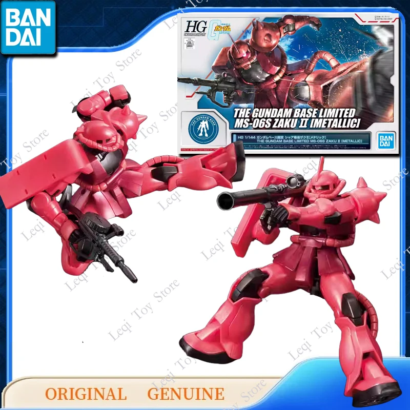 

Bandai оригинальные HG THE GUNDAM BASE LIMITED MS-06S ZAKU 2, металлические аниме-фигурки, игрушки в подарок, сборка, модель, украшения