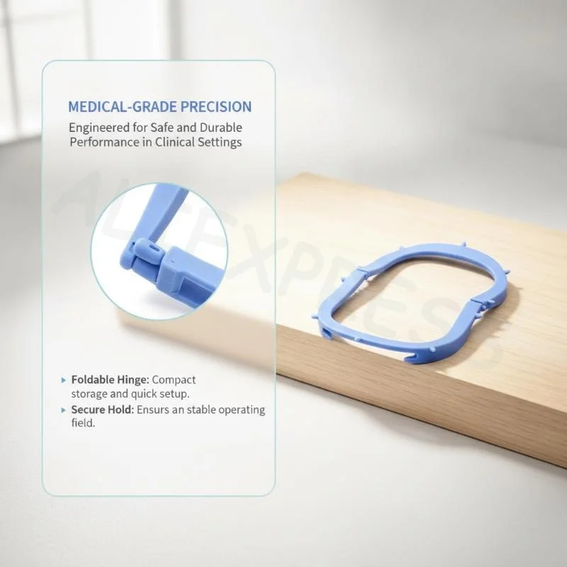 Foldable Dental Rubber Dam Frame Bracket 1Pc Lightweight Plastic for Professional Dental Oral Surgery