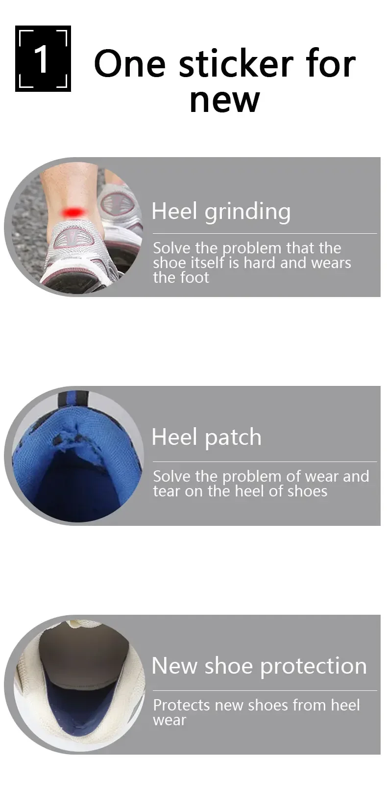 4PCS Ferse Reparatur Subvention Klebrige Schuhe Loch Turnschuhe Einlegesohlen Patch Ferse Pads Heels Aufkleber Schutz Fuß Pflege Anti-verschleiß Einsätze – Detail 2