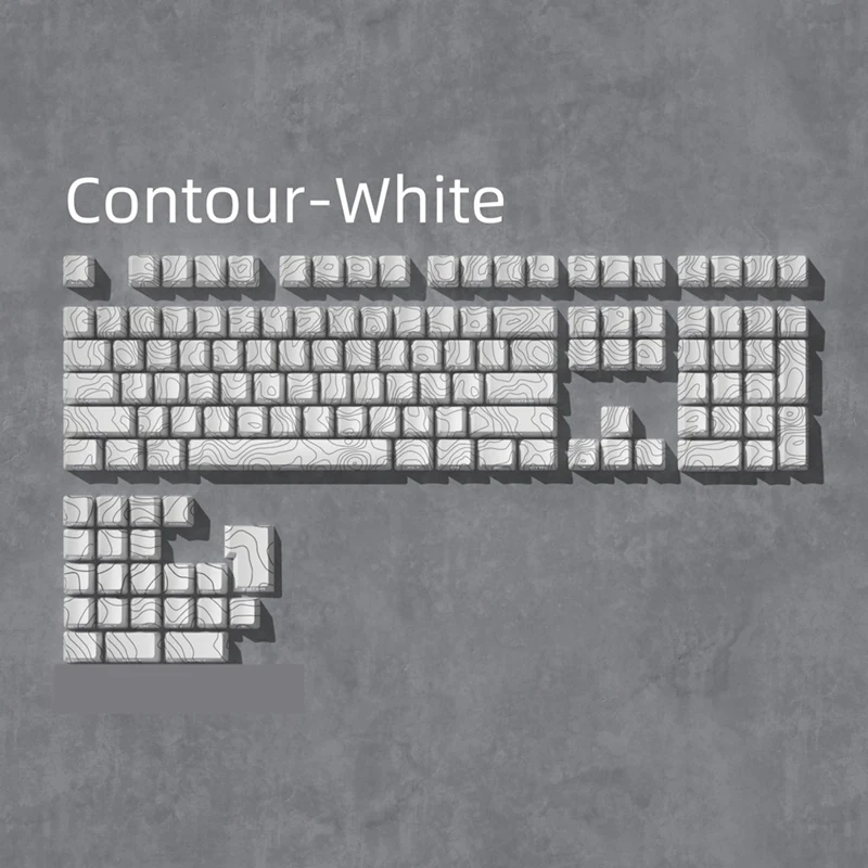 131 Keys PBT Keycaps Set Thermally Sublimated Side Engraved Transparent Keycaps For Gaming Keyboard