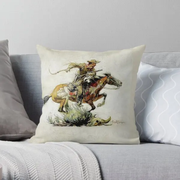 Winchester Horse And Rider By Philip R  Printing Throw Pillow Cover Hotel Car Throw Case Bed Soft Pillows not include One Side