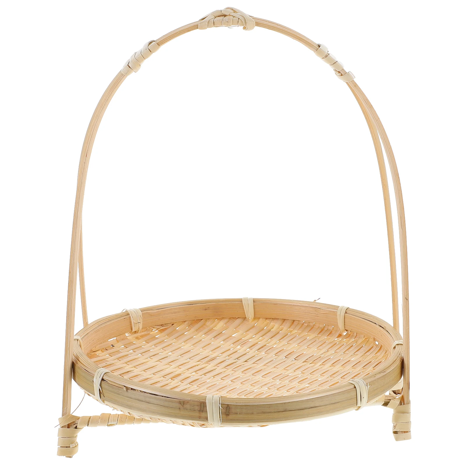 

Bamboo Basket Fruit Tray Candy Plate Storage Container Snack Portable Woven Gift Dessert Handmade Storage