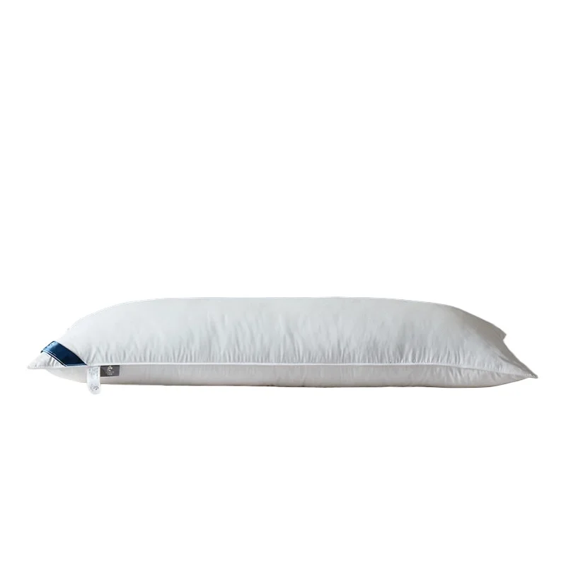 Double one-piece long pillow, couple pillow one-piece long pillow cover and pillow core set, goose down