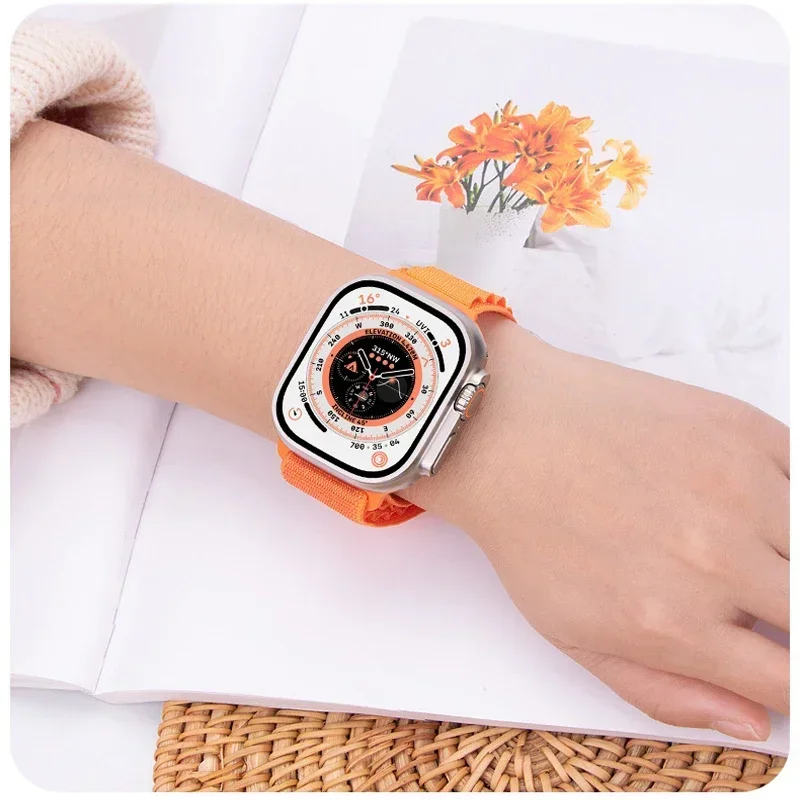 Alpine loop para apple watch ultra 2 banda 44mm 45mm 49mm 40mm 41mm 42mm náilon trilha pulseira correa série 10 9 8 7 6 5 se cinta