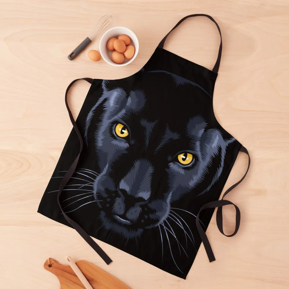 

Panther Black Apron custom women's kitchen cookings for women useful gadgets for home Apron