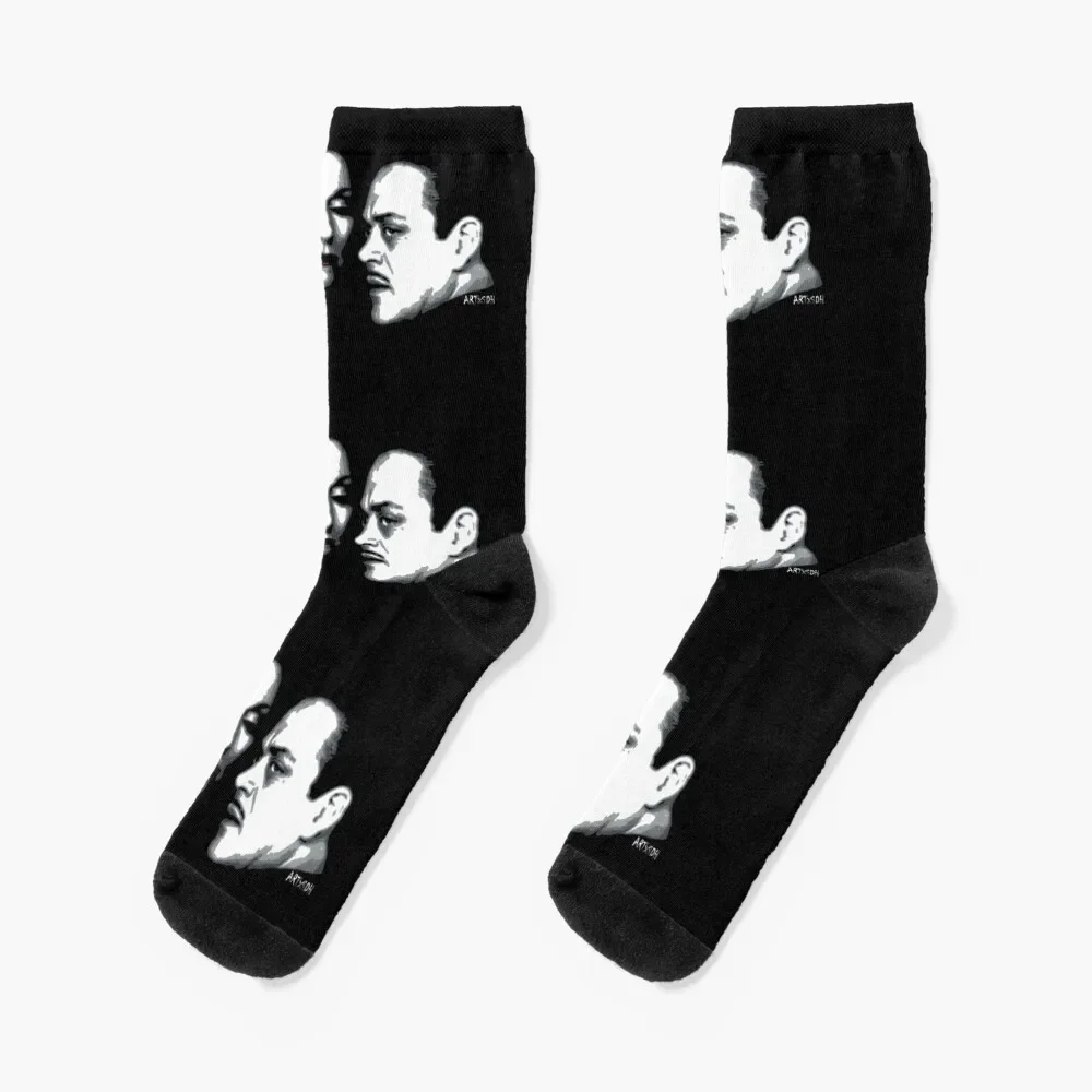 

Gomez and Morticia Socks Run Heating sock Man Socks Women's