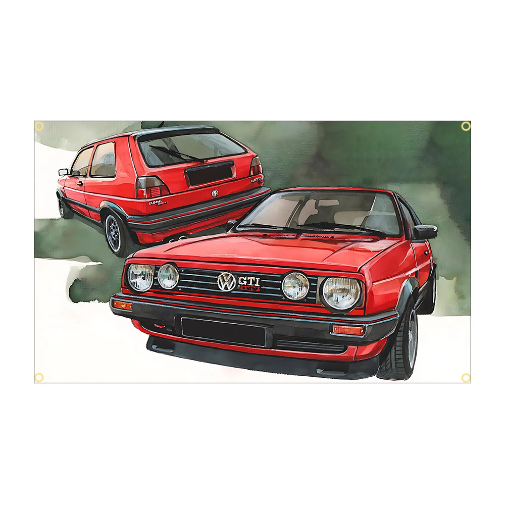COOL WW Racing Car Banner Polyester Car Flag 60x90cm 90x150cm Decorative Outdoor Garage Banner for Car Lovers