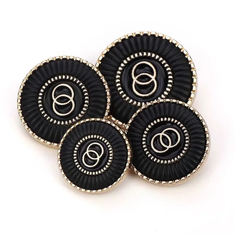 6Pcs Simple Round Metal Buttons For Coat Clothes Suit Trouser Sweater Sewing Circle Buckle Supplies Accessories