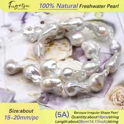 5A Baroque Freshwater Pearl 100% Real Irregular White Mother of Pearl Beads Edison for Jewelry Making DIY Bracelet Accessories