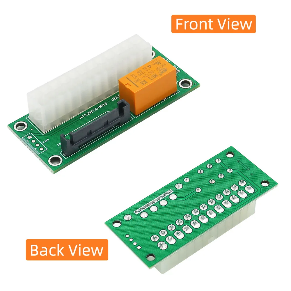 อะแดปเตอร์Dual PSU Power Supply Board Extenderสายการ์ดLED ATX 24Pin SATA Sync Starter Add2psuสําหรับกราฟิกการ์ดMining