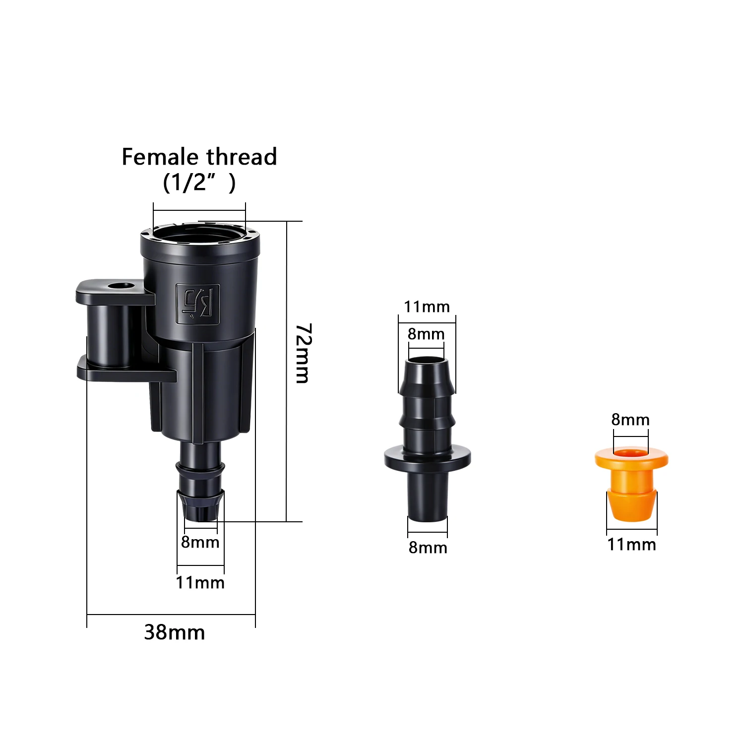 Garden Micro-Spray Hose Connector Irrigation Sprinkler Micro Swing Nozzle Connector Set Nozzle Accessories for 4/7mm 8/11mm Hose