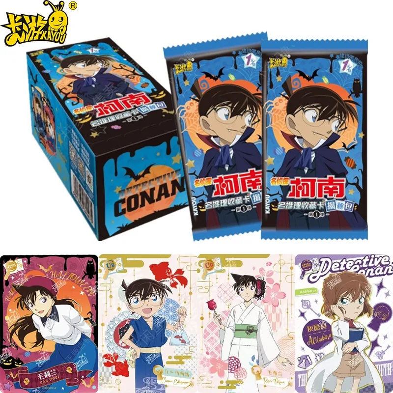 KAYOU Genuine Detective Conan Card Name Reasoning Reveal Package Halloween Theme Kuroba Kaito Anime Collection Cards Toys Gifts